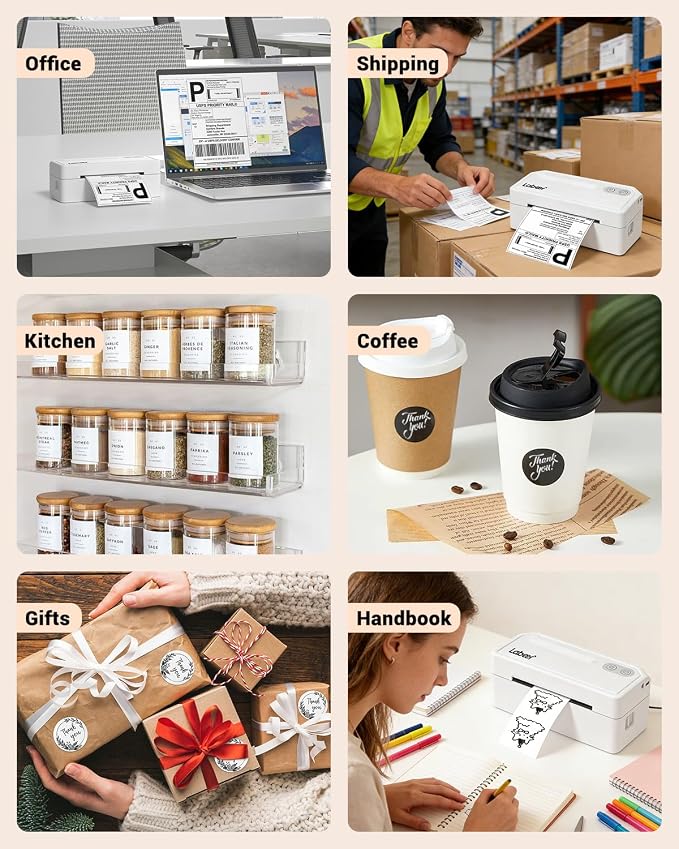 Labeer Bluetooth Thermal Shipping Label Printer, Wireless 4x6 Label Printer - Image 7
