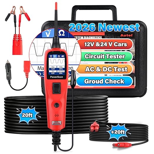 Autel PowerScan PS100 Automotive Circuit Tester 2.0, 12-24V Power Circuit Probe by Autel
