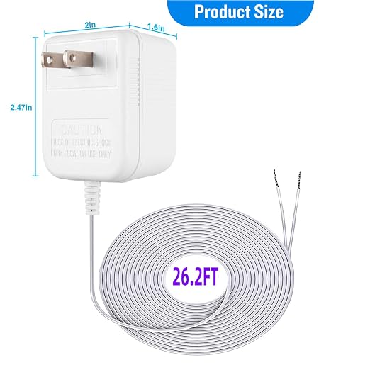 24V C Wire Transformer for Ring Nest Ecobee Honeywell Devices | 26.2ft white - Image 5
