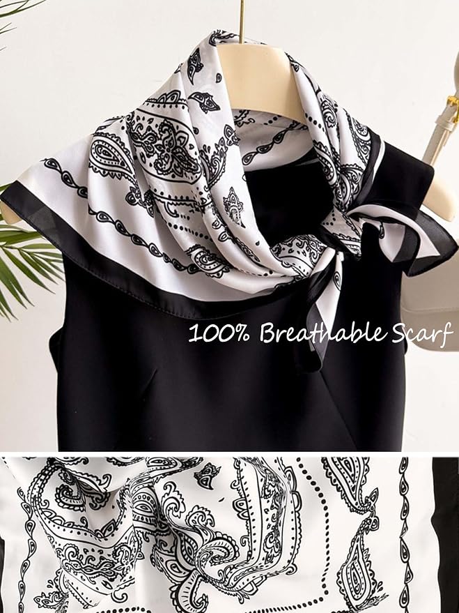 Silky Scarf for Women Lightweight Satin Bandanas Neck Hair Wrap For Sleeping - Image 3