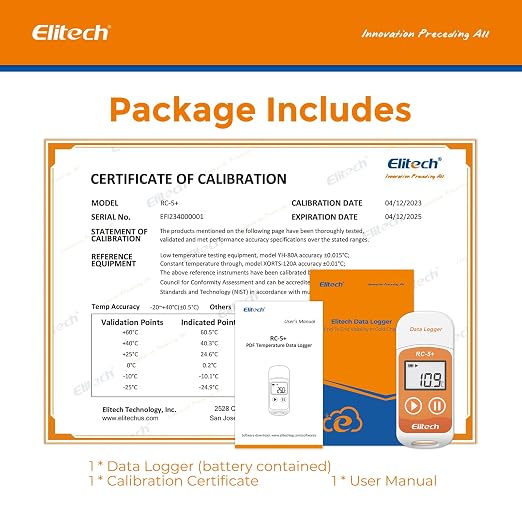 Elitech Default Fahrenheit RC-5+ Digital PDF USB Temperature Data Logger - Image 5