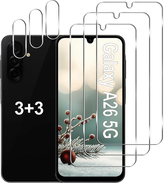 Galaxy A26 5G Screen Protector + Camera Lens Protector, 9H Tempered Glass by Gliansen
