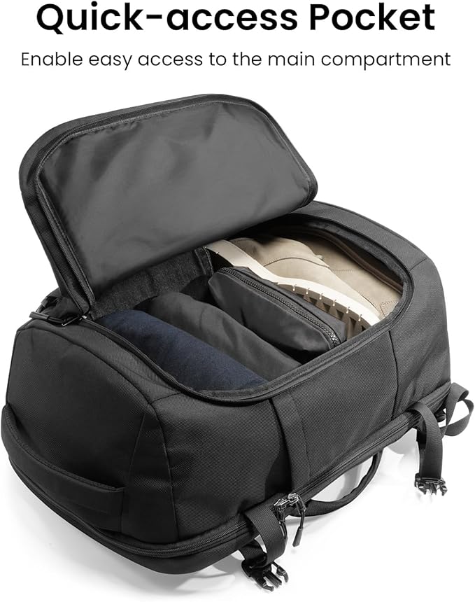 tomtoc Travel Backpack 40L, TSA Friendly Flight Approved Carry-on Luggage Hand - Image 4