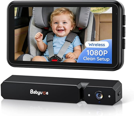 Babyvue BV6 Wireless Baby Car Camera Fast Setup, No Wiring Car Baby Monitor | by BabyVue