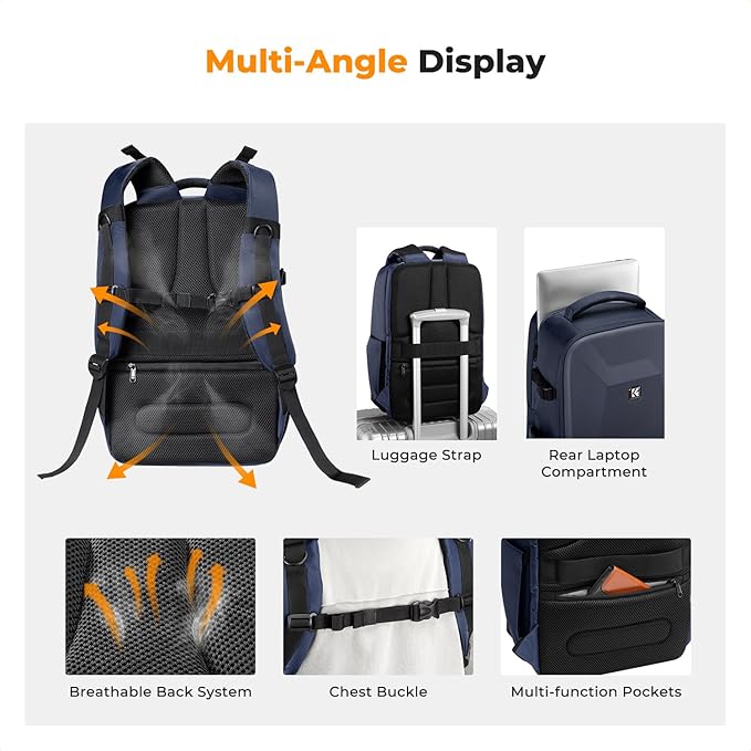 K&F CONCEPT Camera Backpack, Hardshell Photography DSLR Camera Bag - Image 4