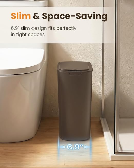 Cesun Bathroom Trash Can with Lid, 5 Gallon Motion Sensor Trash Can, Small - Image 3