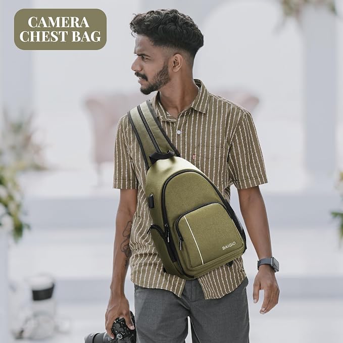 BAIGIO Camera Sling Bag Small Camera Backpack - Image 5