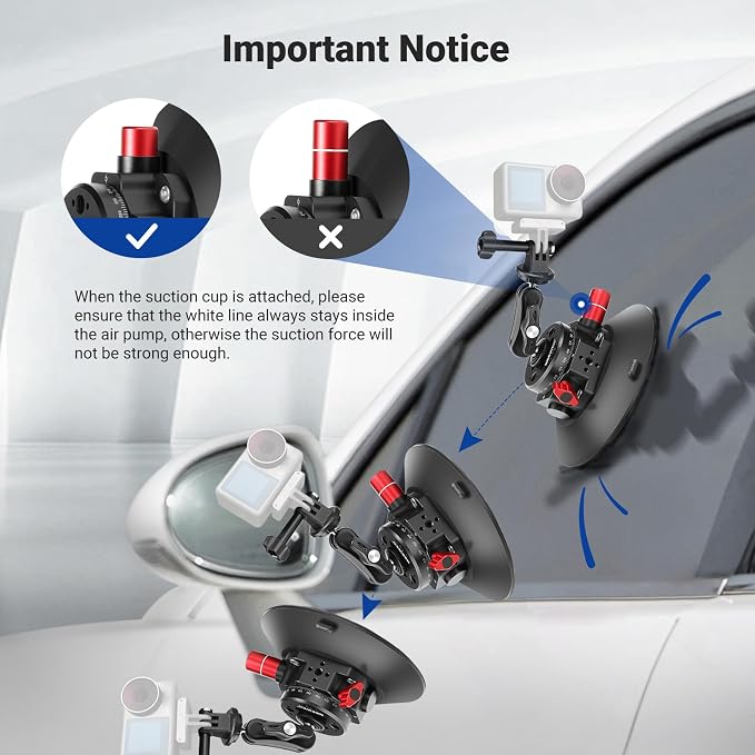 NEEWER 6" Suction Cup Camera Mount - Image 6