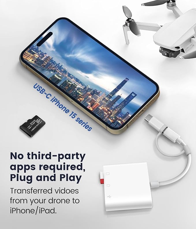 Oyuiasle SD Card Reader for iPhone iPad Trail Camera Viewer 3-in-1 SD Adapter - Image 4