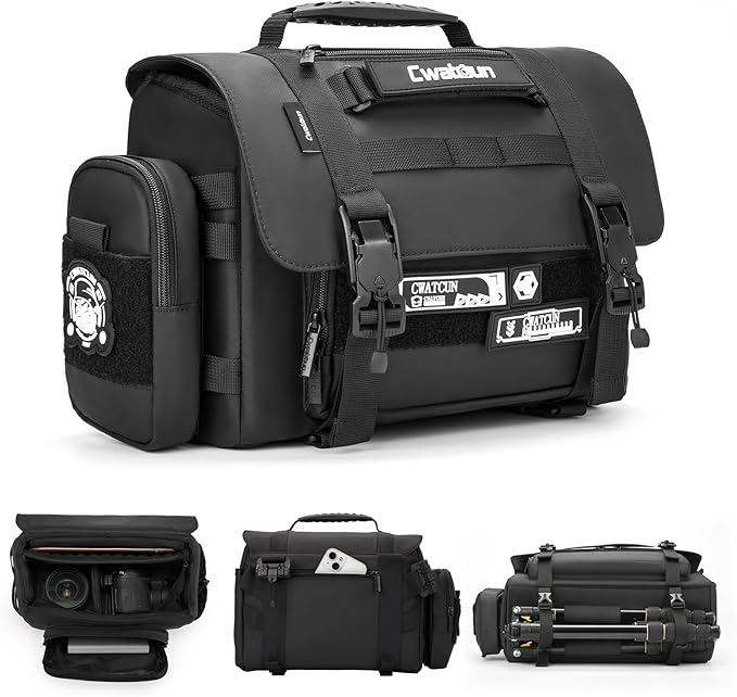 Cwatcun Camera Sling Bag, Waterproof Multifunction Photography Tactica Camera by FocusonCameraBag