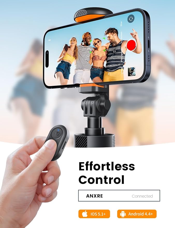 ANXRE 71" Phone Tripod, NT79 Extendable Selfie Stick - Image 7