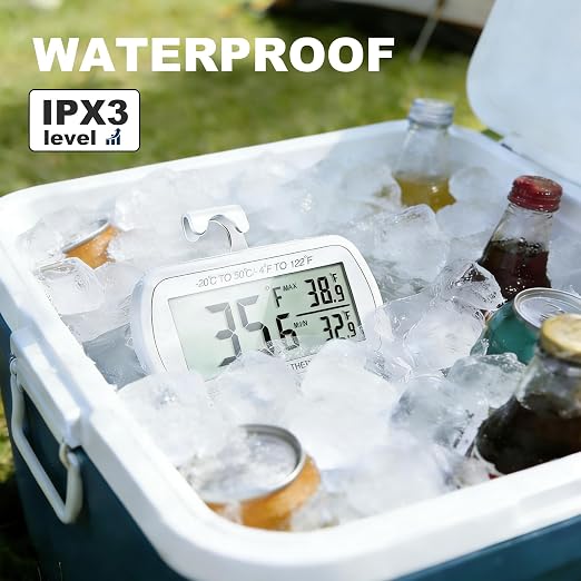 Waterproof Refrigerator Fridge Thermometer, Digital Freezer Room Thermometer - Image 7