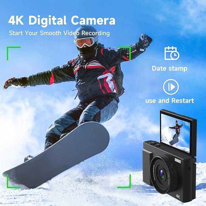 4K Digital Camera for Photography, 64MP Vlogging Video Camera for YouTube - Image 3