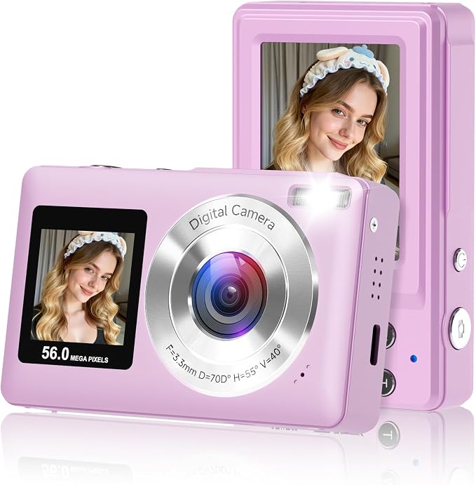 Digital Camera, 2026 Upgraded 56MP Dual-Screens Selfie Digital Camera, Small by CEYE