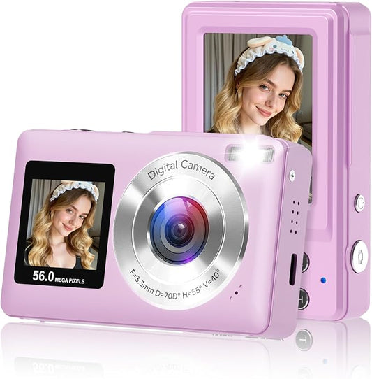 Digital Camera, 2026 Upgraded 56MP Dual-Screens Selfie Digital Camera, Small by CEYE