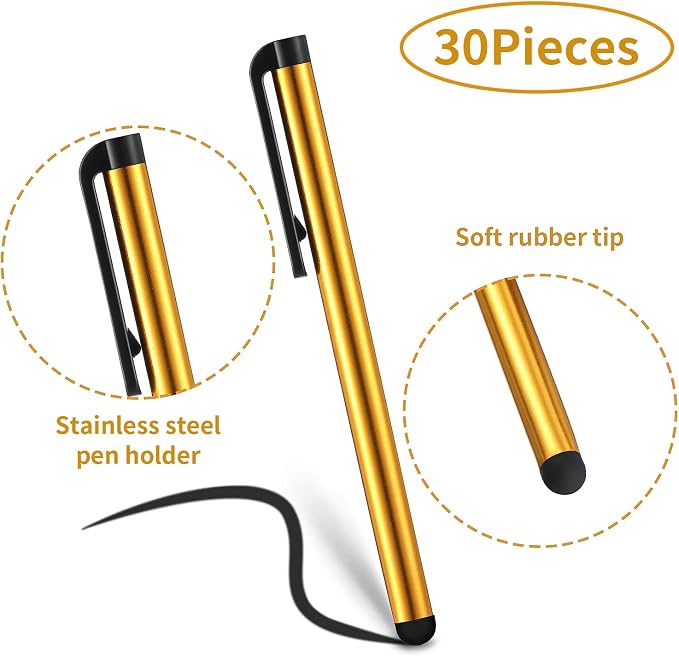 Outus 30 Pieces Stylus Pens for Touchscreen Capacitive Slim Stylus Pens for - Image 2