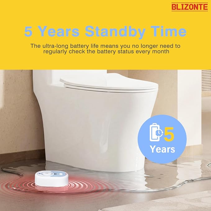 Water Leak Detector, 5-Year Battery Life, Water Alarm - Image 3