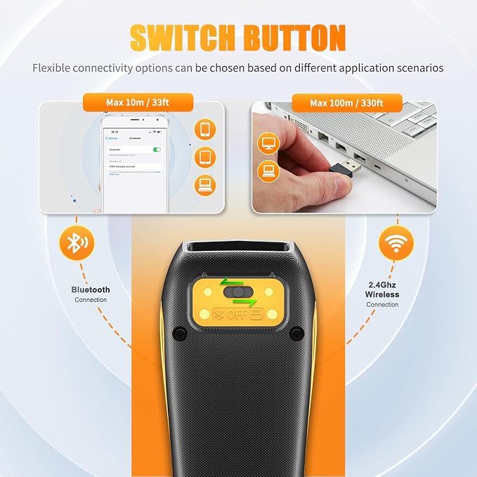 NETUM CS7501 QR Code Scanner – Upgraded Bluetooth Barcode Scanner, Mini - Image 8