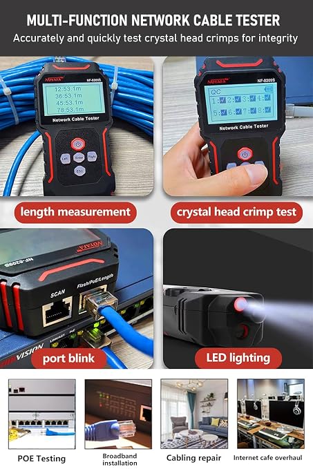 NF-8209S Network Cable Tester, RJ45 Ethernet Tester - Image 5