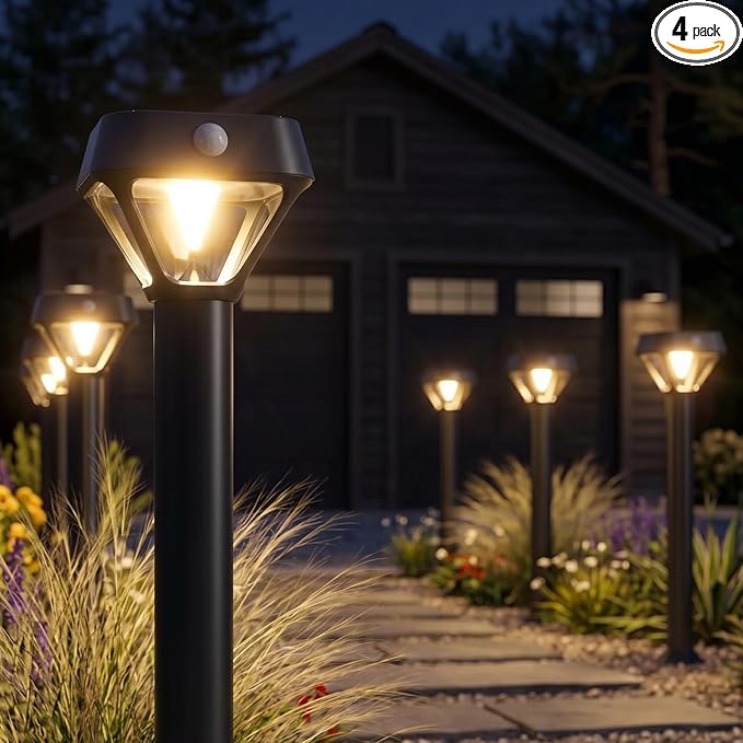 XMCOSY+ Smart Solar Pathway Lights Outdoor, Motion Sensor Landscape Lighting by XMcosy