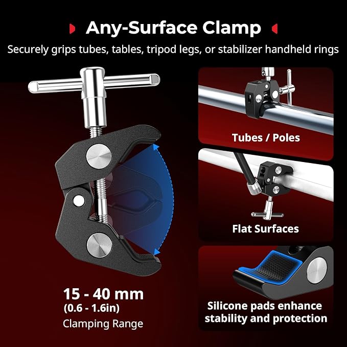 SmallRig Magic Arm Clamp w/ 1/4" Screw, Phone Mount - Image 4