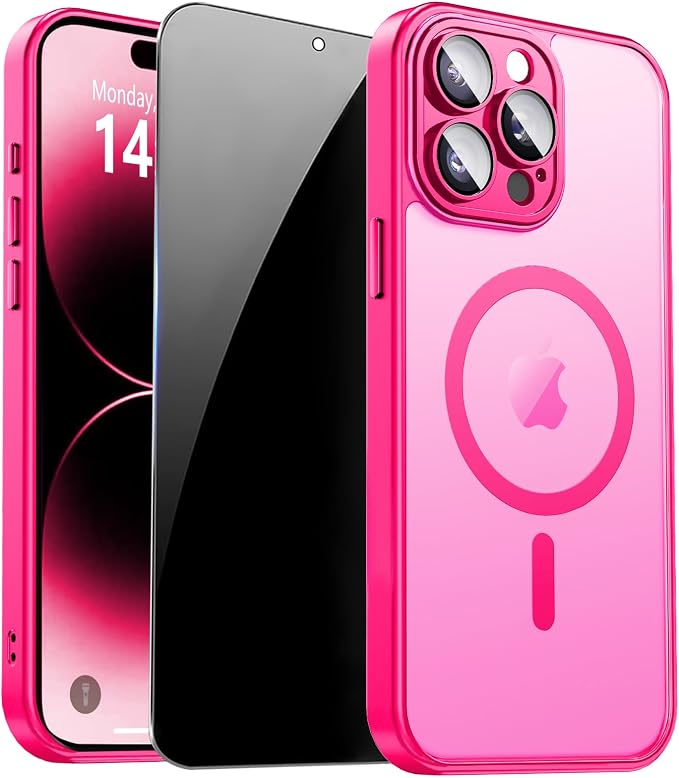for iPhone 14 Pro Case with Privacy Screen Protector and Camera Protection by ZOZDOKG