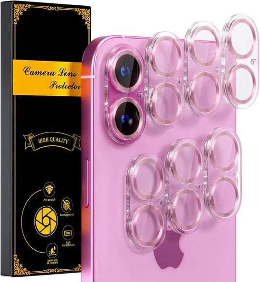 for 6 Pack iPhone 17 / iPhone 16 / iPhone 16 Plus Camera Lens Protector 9H by Beuxece