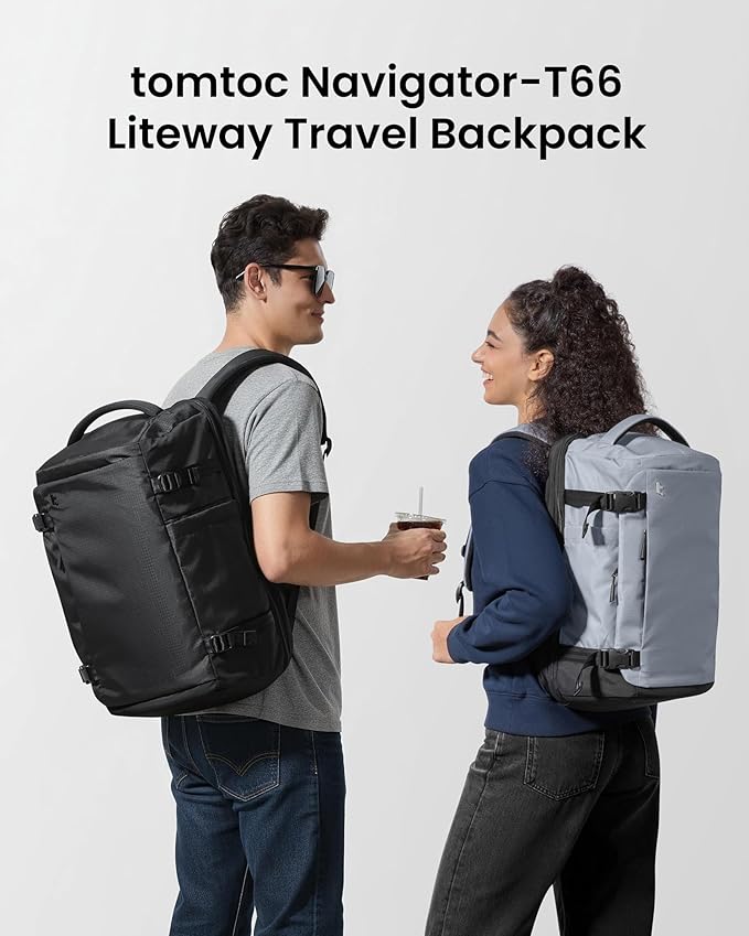 tomtoc Travel Backpack 28L, TSA Friendly Flight Approved Carry-on Luggage - Image 2