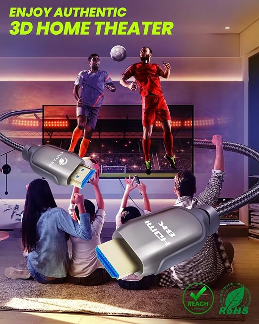 8K HDMI 2.1 Cable 6.6ft 48Gbps, Ultra High Speed HDMI Cable, 4K HD 120Hz 144Hz - Image 5