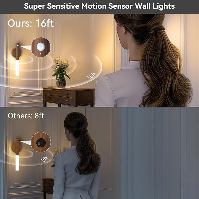 Wooden Motion Sensor Lights Indoor - Image 5