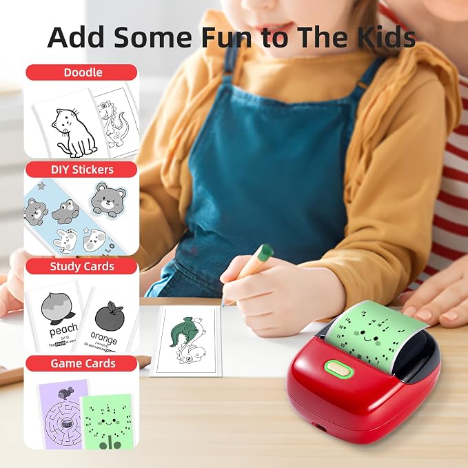 ORGSTA Sticker Printer, 300 DPI Ultra-Clear Mini Portable Sticker Maker - Image 3