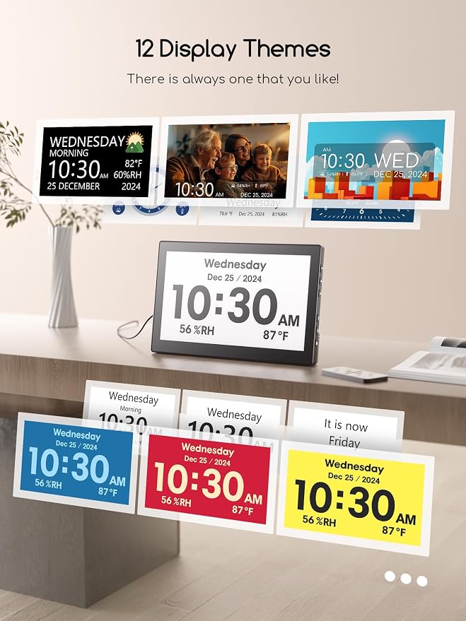 Raynic Digital Clock, 10.1 Inch Large Display Calendar Clock - Image 4