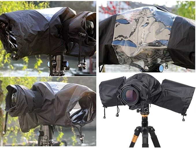 Waterproof Camera Rain Cover Soft Black Camera Rain Lens Covers | Professional - Image 9