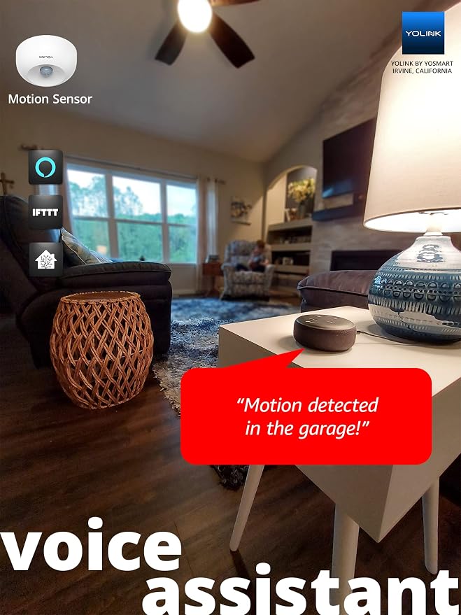 YoLink SpeakerHub & Two Motion Sensor Smart Home and Security Kit – Audio Hub - Image 2