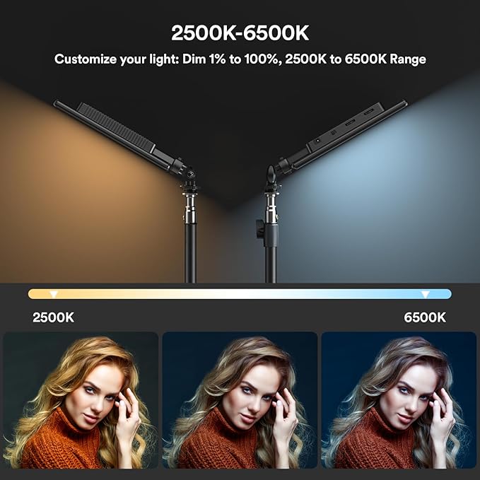 RALENO 13" Edge-Lit LED Video Light Panel Kit, Bi-Color 2500K-6500K Soft Studio - Image 3