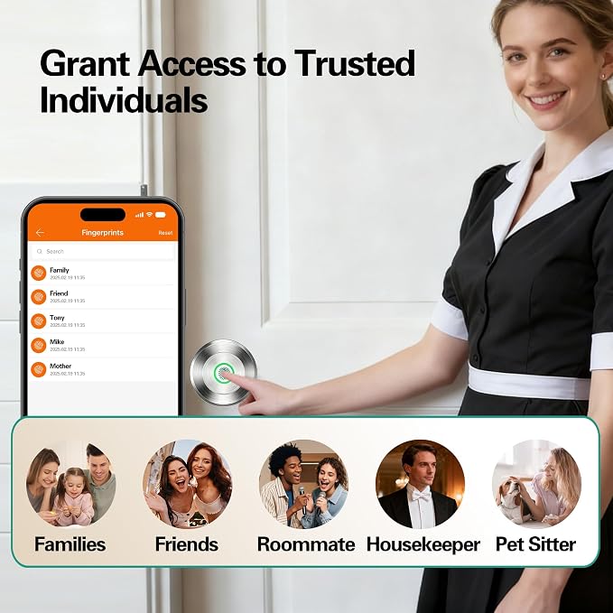 Smart Door Knob, Fingerprint Door Knob, Biometric Smart Door Lock - Image 8