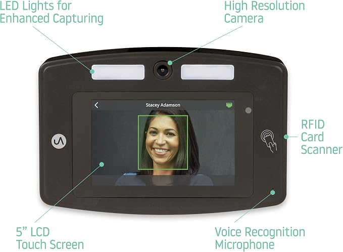 uAttend Touch-Free Voice Control and Facial Recognition Time Clock System - Image 3