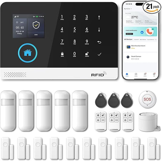 PGST Home Security Systems for House, Wireless Home Security Alarm System by PGST