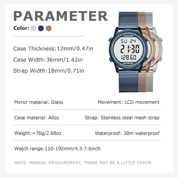 Women's Step Counter Pedometer Watch - Image 6