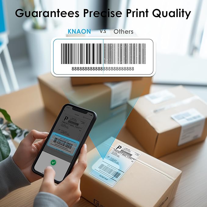 KNAON Bluetooth Thermal Shipping Label Printer, 4x6 Portable Thermal Address - Image 7