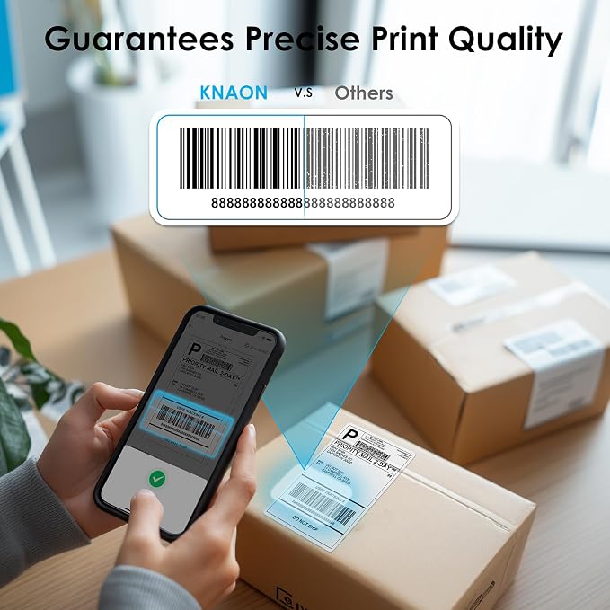 KNAON Shipping Thermal Label Printer, 4x6 Portable Label Printer, Support iPhone - Image 7