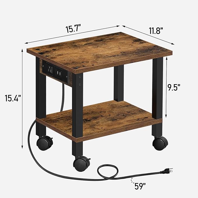 TUTOTAK 2 Tier Printer Stand, Rolling Printer Cart - Image 5