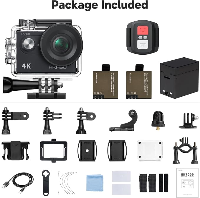 AKASO EK7000 4K30fps Action Camera - 131ft Waterproof Camera - Image 7