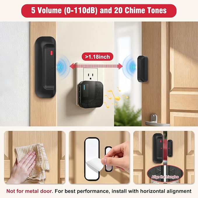 WiFi Door Chime, SanJie Door Sensor Alarm - Image 9
