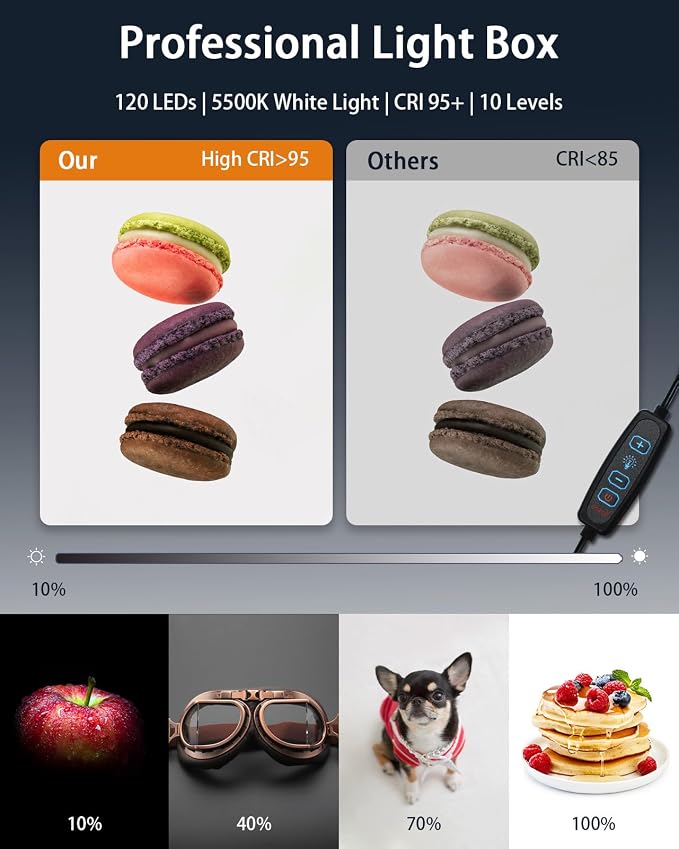 DUCLUS Light Box Photography, Portable Lightbox - Image 2