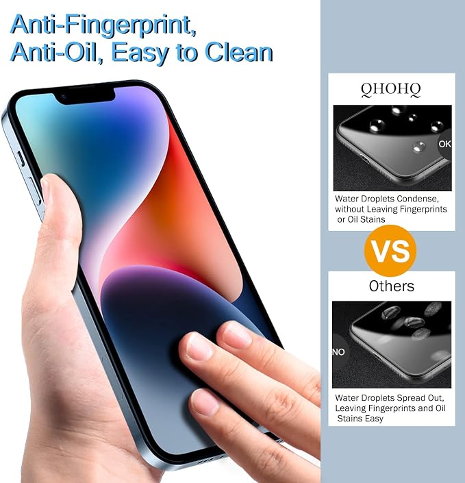QHOHQ 3 Pack Screen Protector for iPhone 14 / iPhone 13 - Image 5