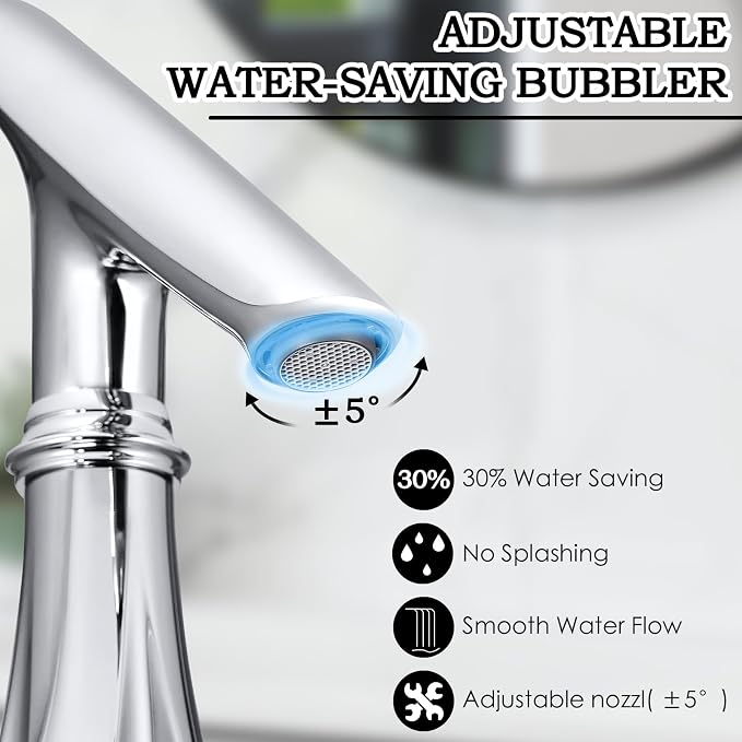 Touchless Bathroom Faucet, Automatic Motion Sensor Chrome Faucet - Image 7