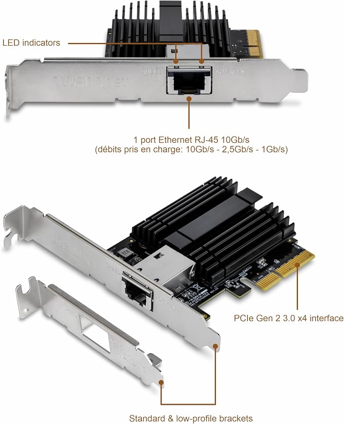 TRENDnet 10G PCIe Network Adapter, TEG-10GECTX, Convert a PCI Express Slot Into - Image 7