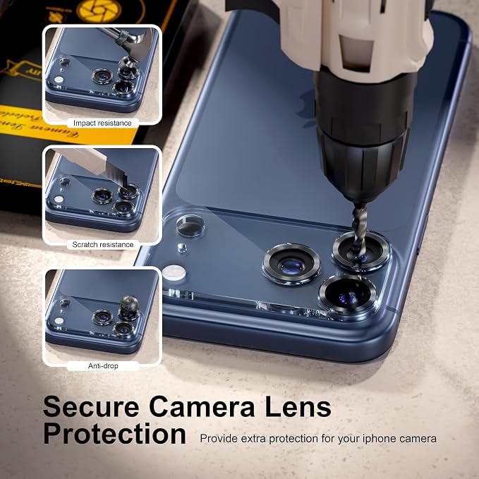 for 6 Pack iPhone 17 Pro Max Camera Lens Protector 9H Tempered Glass Camera - Image 4
