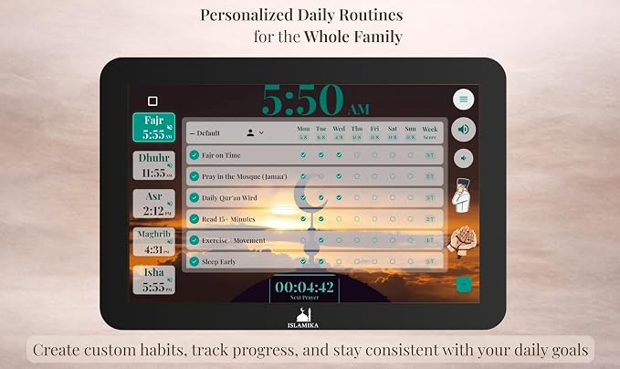 Islamika Smart Islamic Display 10” – WiFi Azan Clock, Global Prayer Times - Image 3